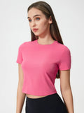 Round Neck Short Sleeve Active T-Shirt — Livostyle