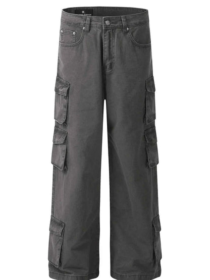 Men's Wide Leg Multi-Pocket Cargo Pants — Livostyle