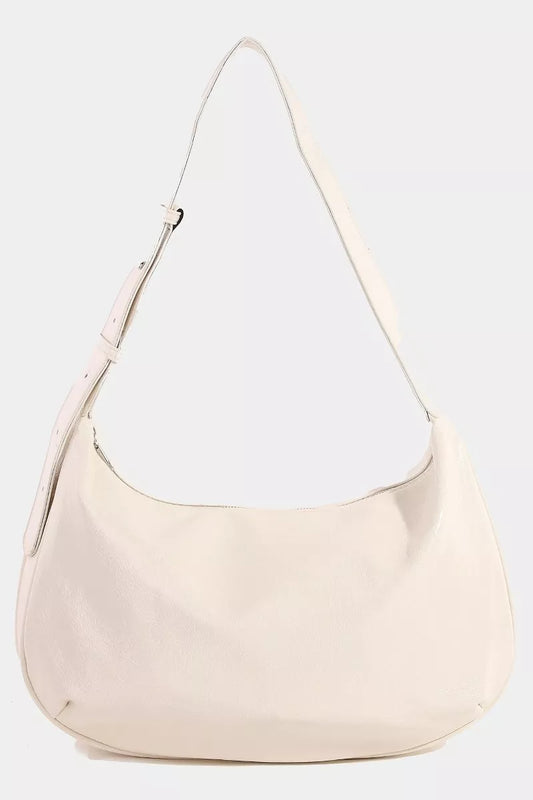 Faux Leather Hobo Crescent Shoulder Bag — Livostyle