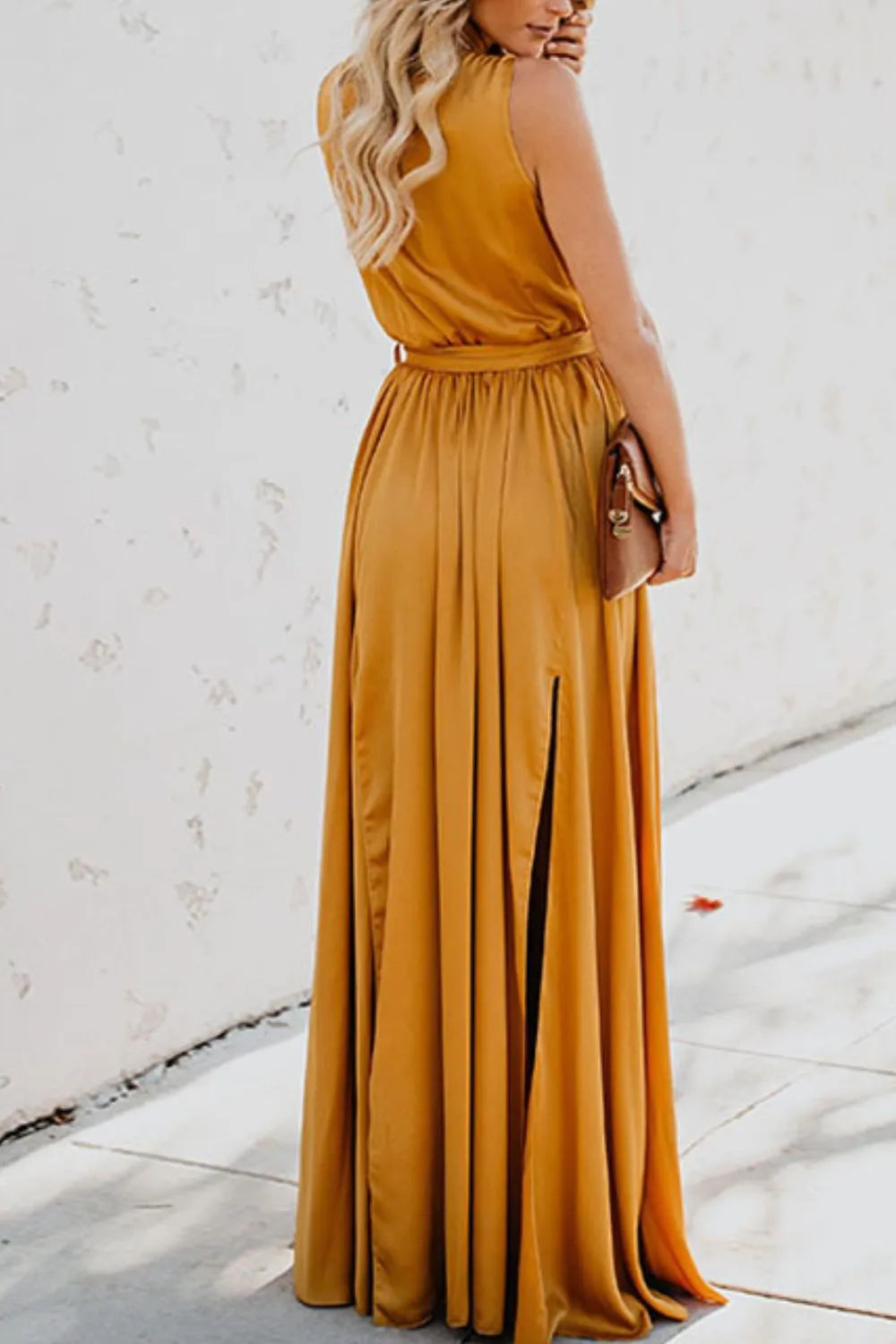 Surplice Tie Waist Maxi Dress – photo 4
