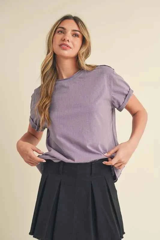Aemi+Co Pleated Denim Mini Skirt