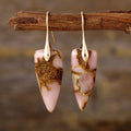 Natural Stone Geometric Shape Earrings — Livostyle