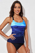 Scoop Neck Sleeveless Printed Swim Top — Livostyle