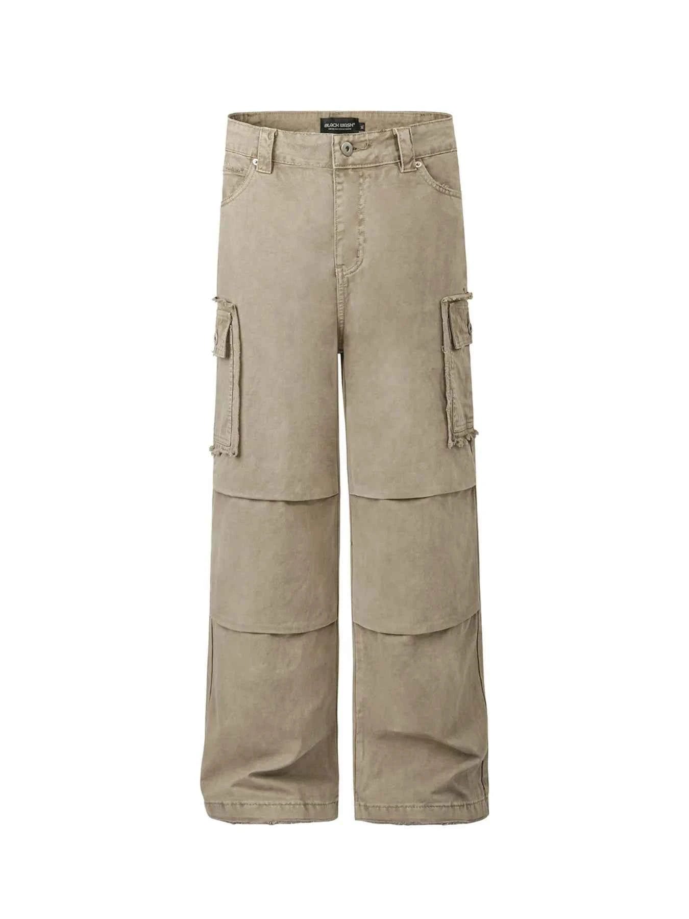 Men's Wide Leg Cargo Pants with Multi-Pockets