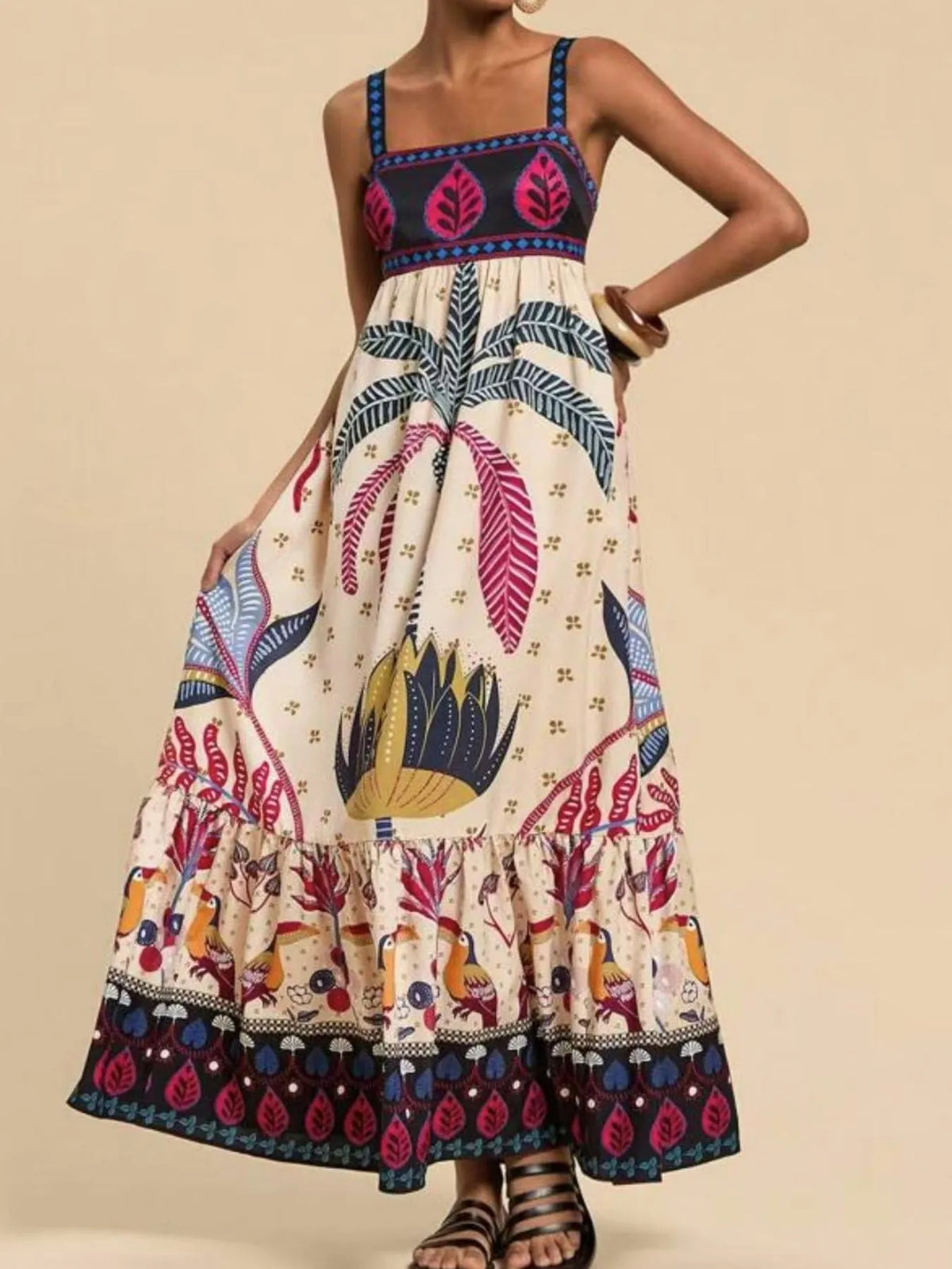 Tropical Print Maxi Cami Dress – photo 6