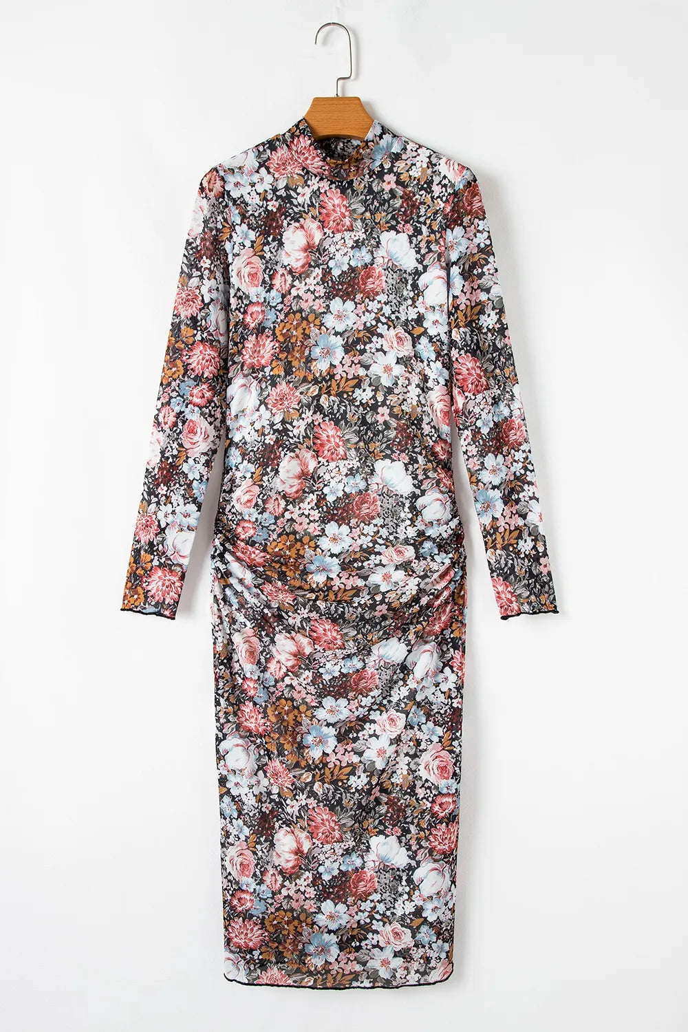 Printed Slim Long Sleeve Midi Dress – photo 8
