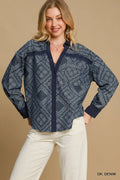 Paisley Print Denim Shirt Jacket — Livostyle