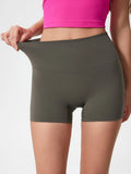 High Waist Active Shorts in Deep Dark Green