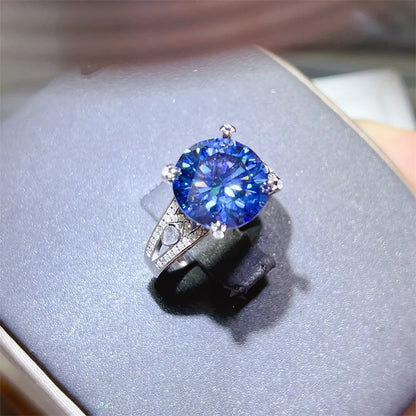 5 Carat Moissanite 925 Sterling Silver Ring — Blue Fine-Jewelry — Livostyle