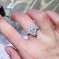 2 Carat Moissanite 925 Sterling Silver Ring — Marquise Halo — Livostyle