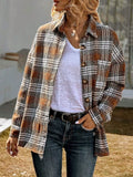 Plaid Button Up Long Sleeve Shacket — Livostyle