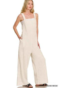 Knit Waffle Wide Leg Overalls — Livostyle