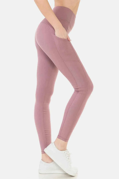 Wide Waistband High Waist Active Leggings — Livostyle