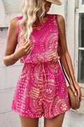 Boho Floral Print Sleeveless Summer Romper — Livostyle