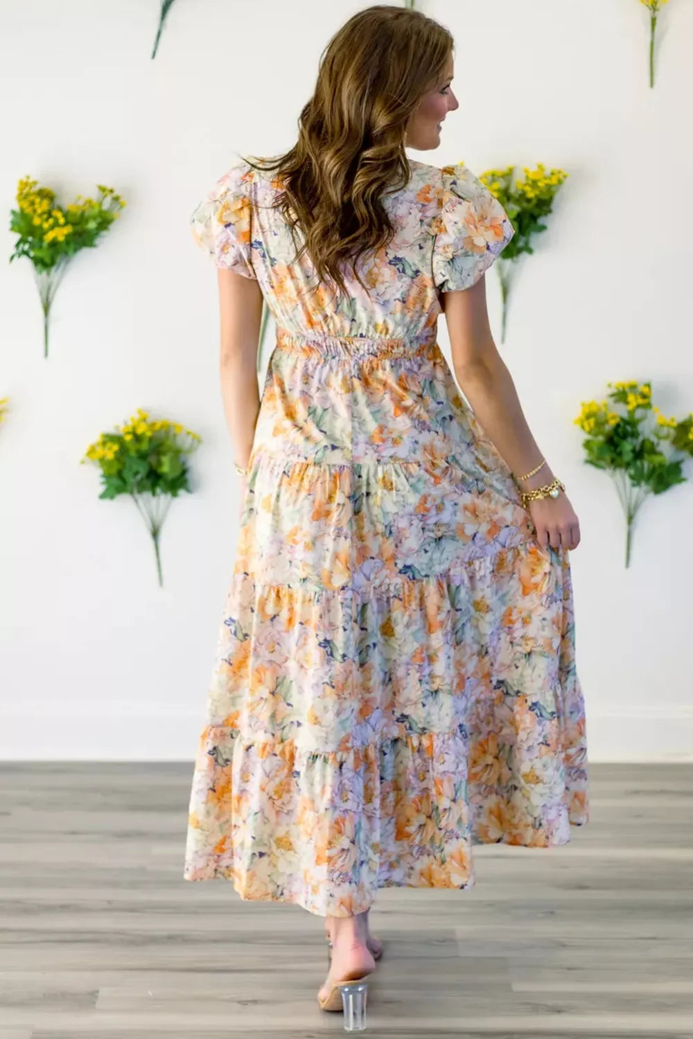 Floral Print Smocked Tiered Maxi Dress – photo 2