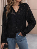 Lace Button Front Long Sleeve Top — Livostyle