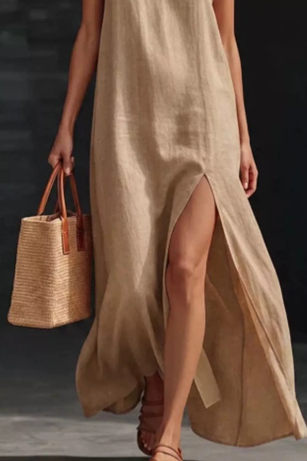 Slit V-Neck Maxi Dress – photo 10