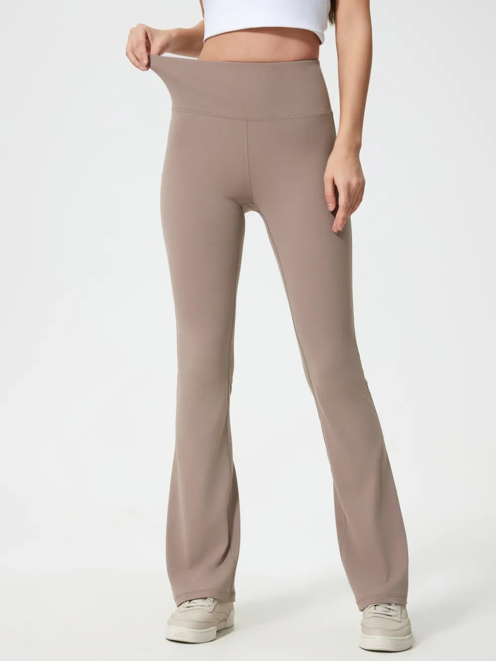 High Waist Active Pants in Mocha