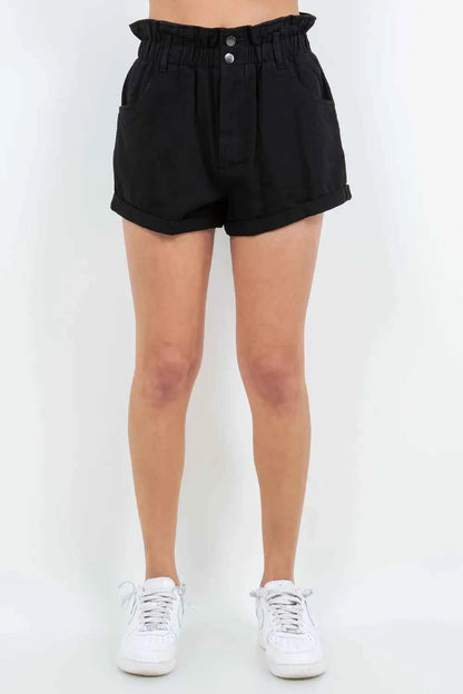High Waist Paper Bag Shorts — Livostyle