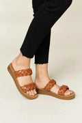 Woven Dual Band Platform Sandals — Livostyle