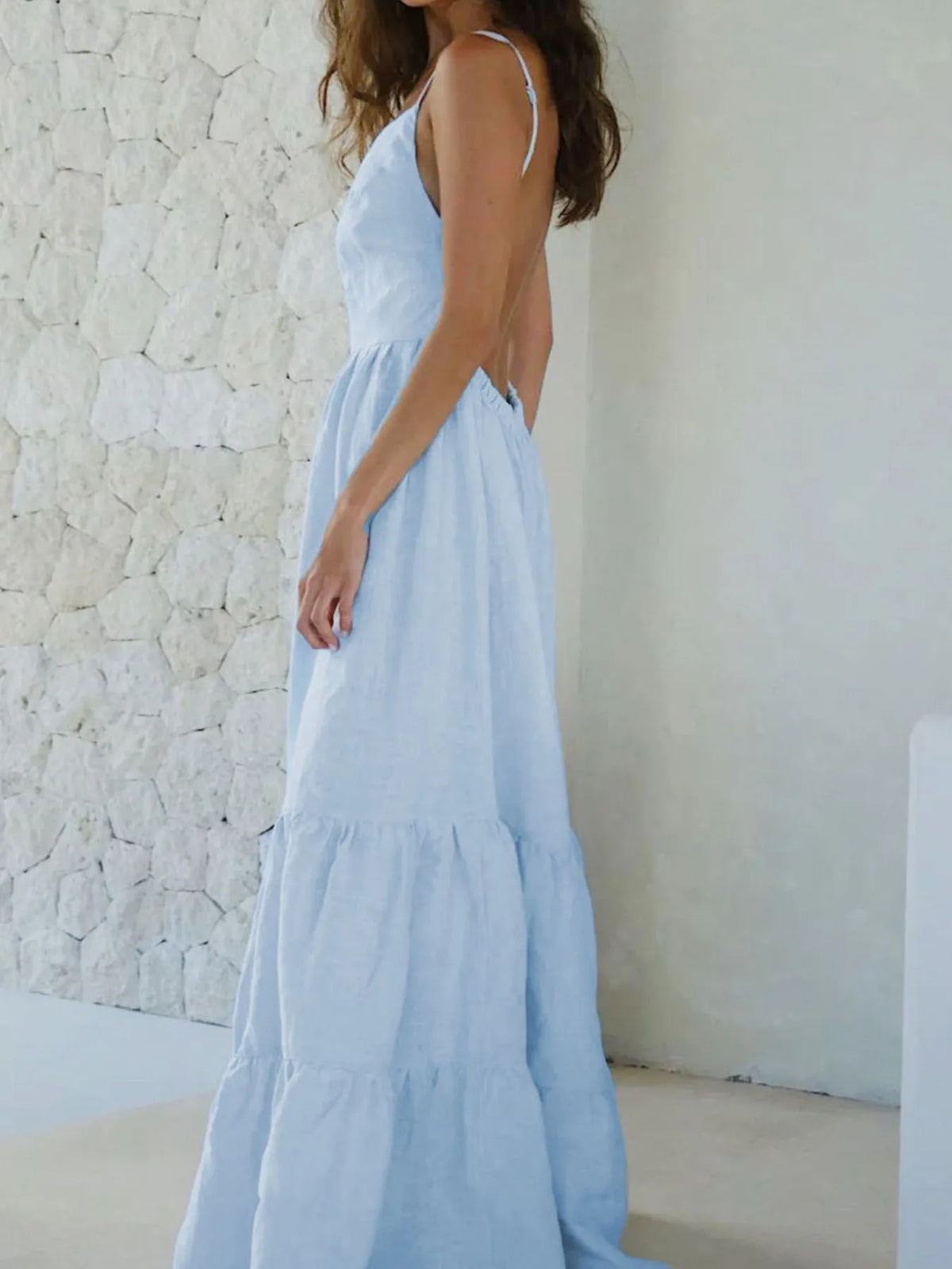 Tiered Maxi Cami Dress with Ruffled Hem – photo 10