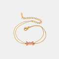 Stainless Steel Zircon Bow Bracelet — Livostyle