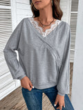 Lace Detail Long Sleeve Top — Livostyle
