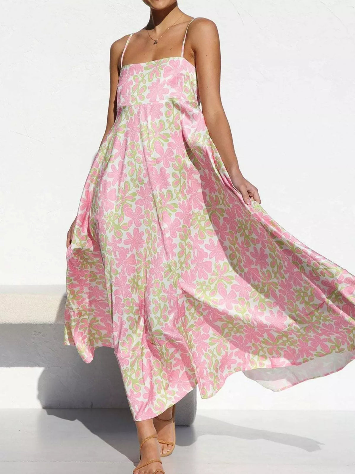 Printed Spaghetti Strap Maxi Dress – photo 7