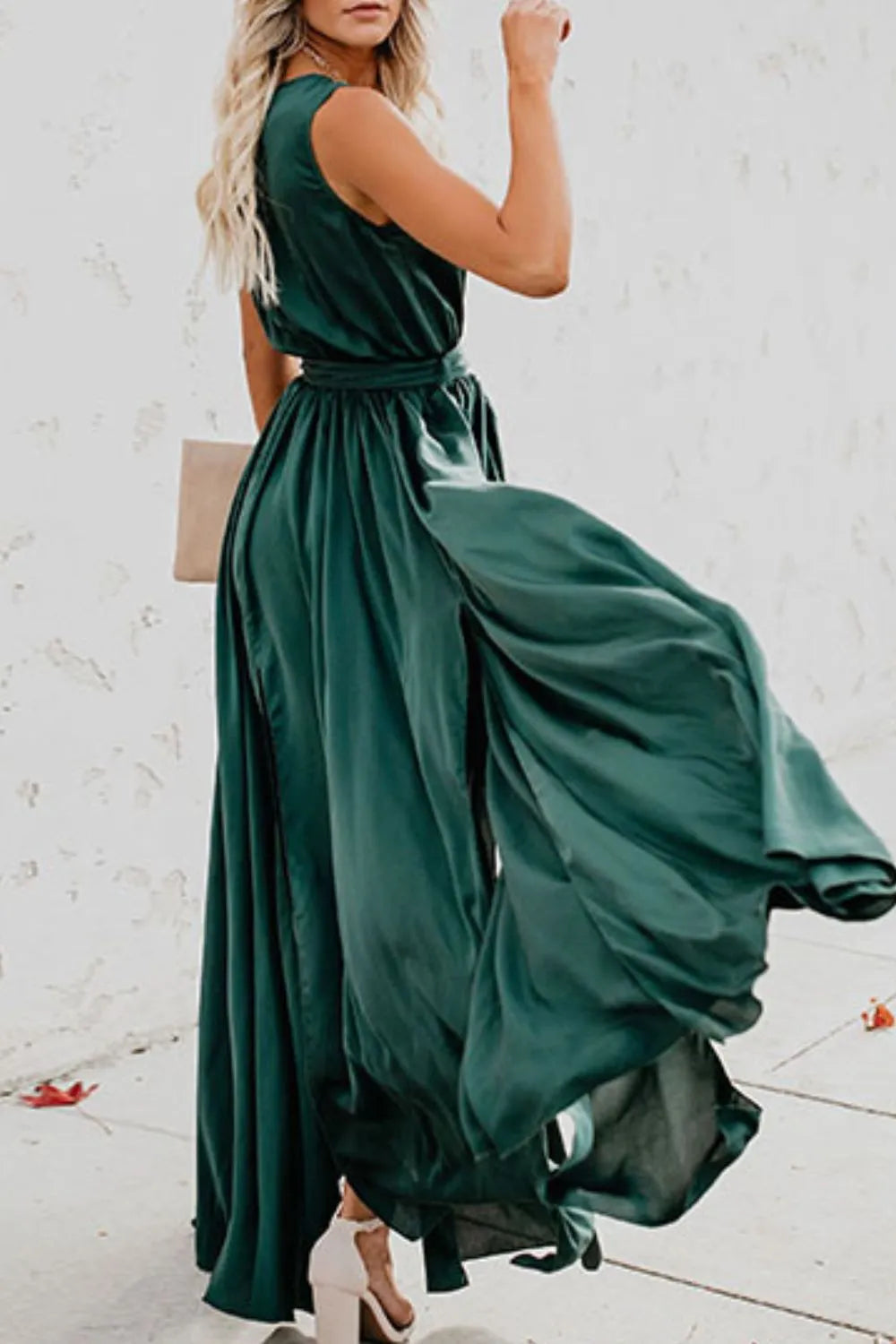 Surplice Tie Waist Maxi Dress – photo 11