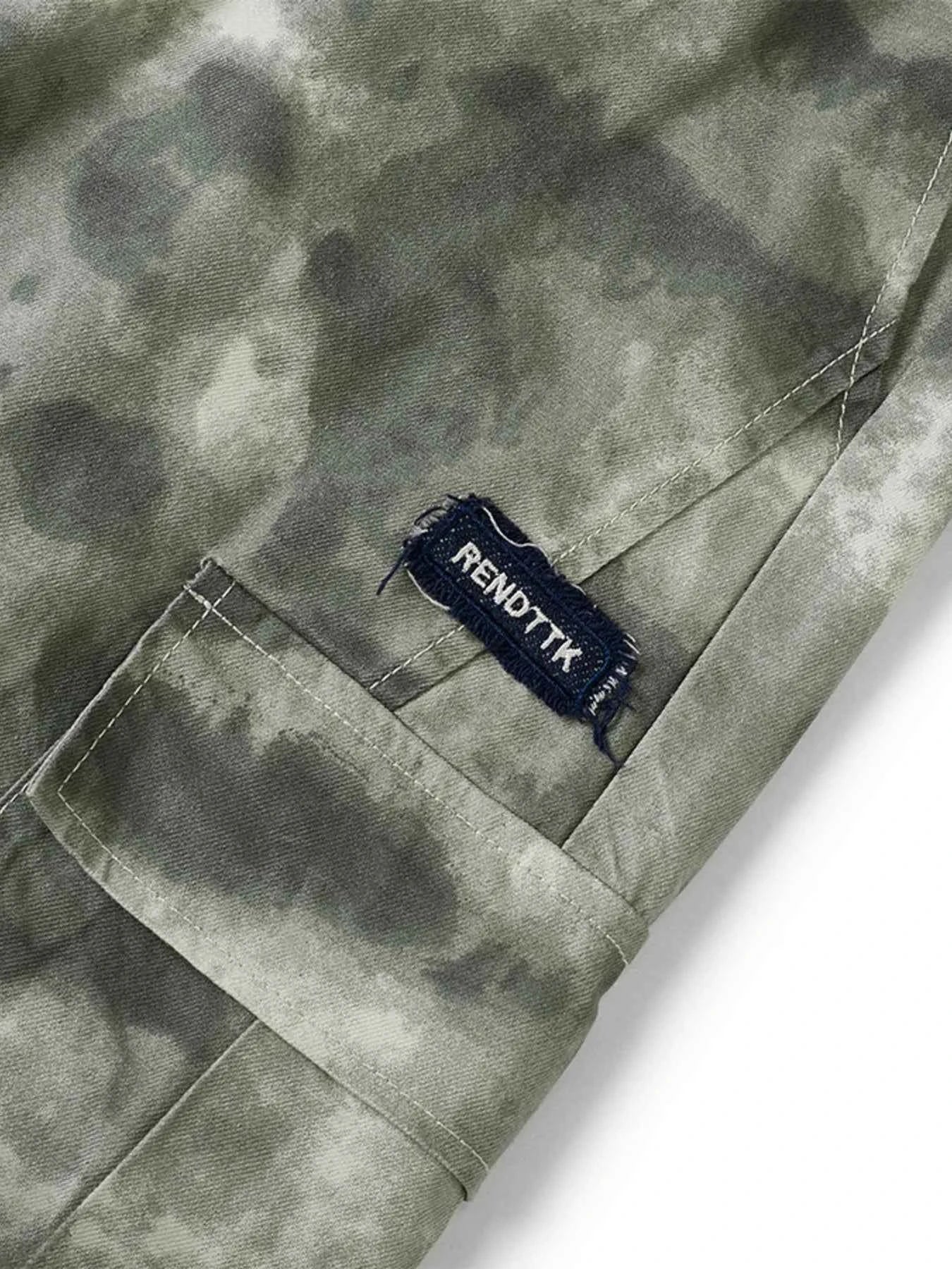 Men's Camo Cargo Wide Leg Pants