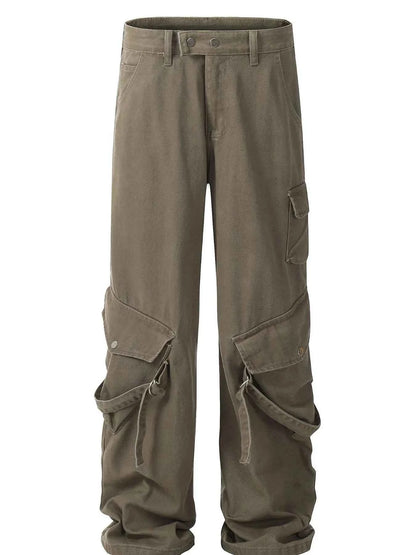 Men's Wide Leg Cargo Pants with Multi Pockets — Livostyle