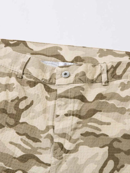 Men's Wide Leg Camo Print Cargo Pants
