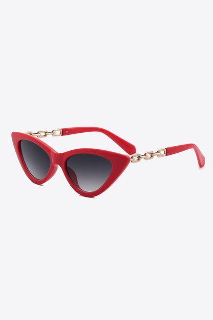 Chain Detail Cat-Eye Sunglasses — Livostyle