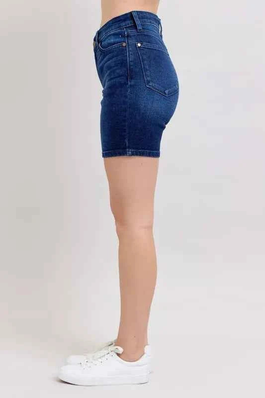Judy Blue Full Size High Waist V-Front Bermuda Plus Size