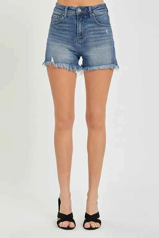RISEN High Rise Side Slit Shorts