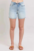 2 Button Denim Shorts with Pockets — Livostyle