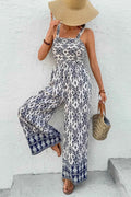 Bohemian Print Wide Leg Jumpsuit — Livostyle