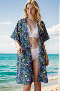 Chic Half-Sleeve Floral Cardigan in Plus Sizes — Livostyle