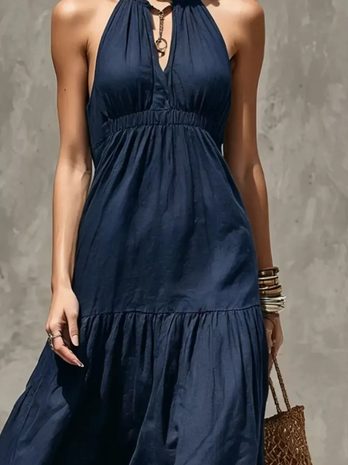 Sleeveless Tiered Smocked Maxi Dress – photo 5
