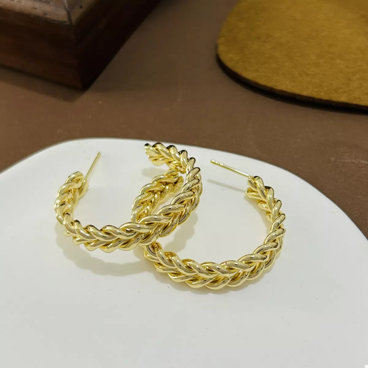 18K Gold-Plated Hoop Earrings — Livostyle