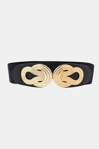 Twisted Alloy Buckle Wide Belt — Livostyle