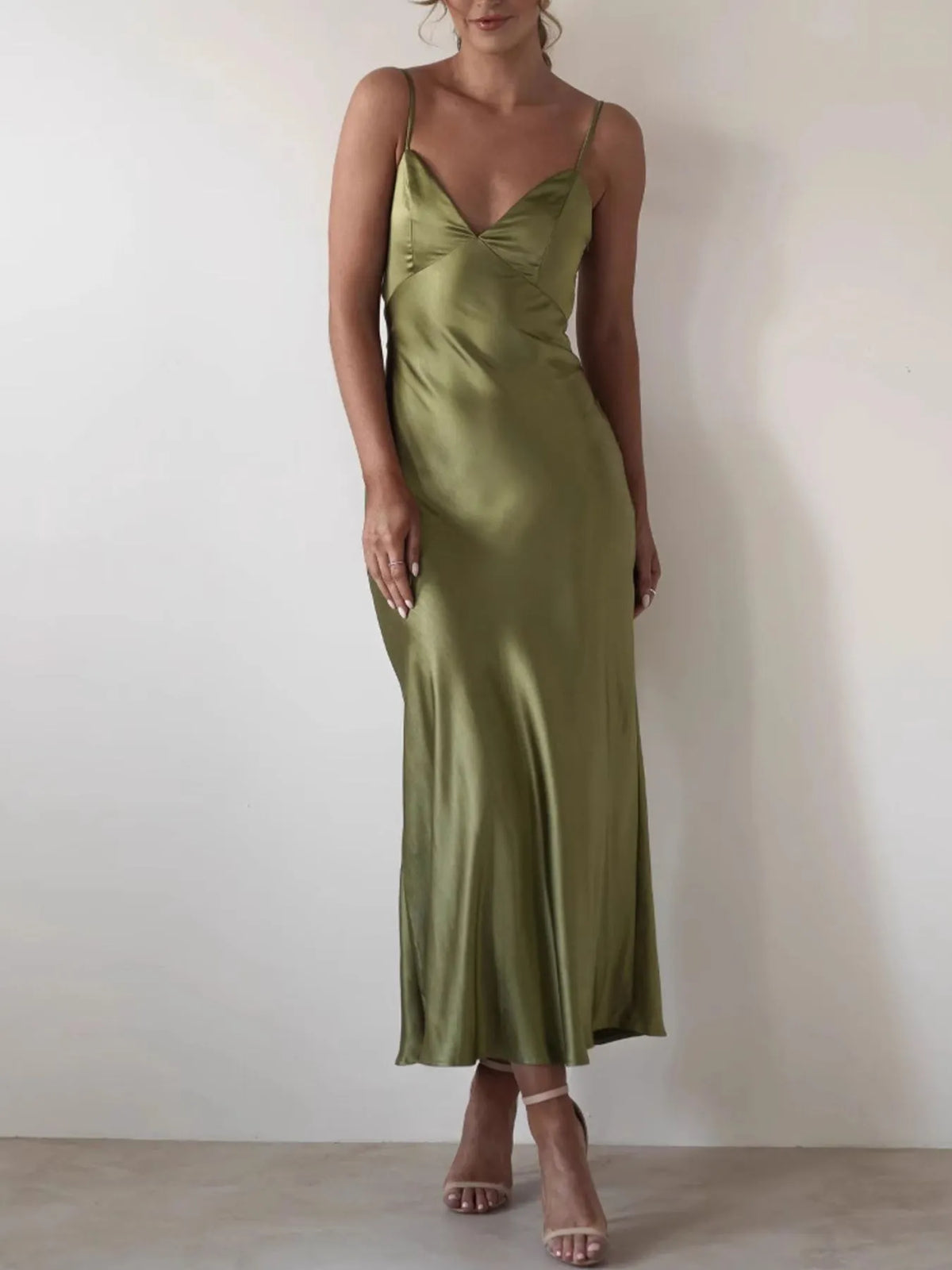 Satin Backless Cami Dress – photo 6