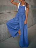 Wide Leg Denim Overalls — Livostyle