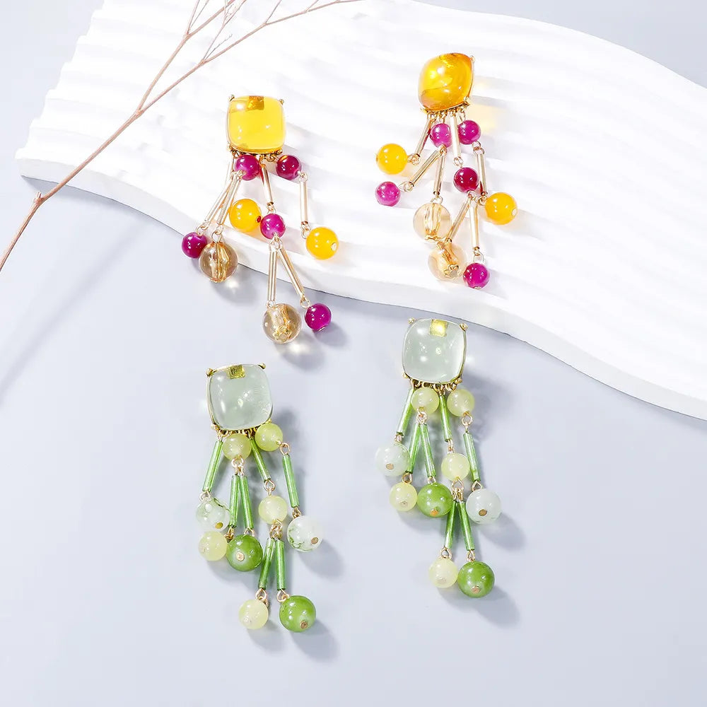 Acrylic Bead Dangle Earrings — Livostyle