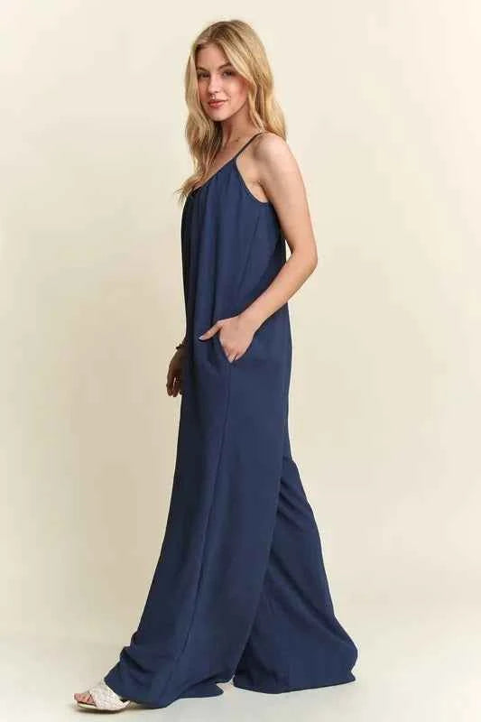 ADORA Wide Leg Casual Cami Jumpsuit