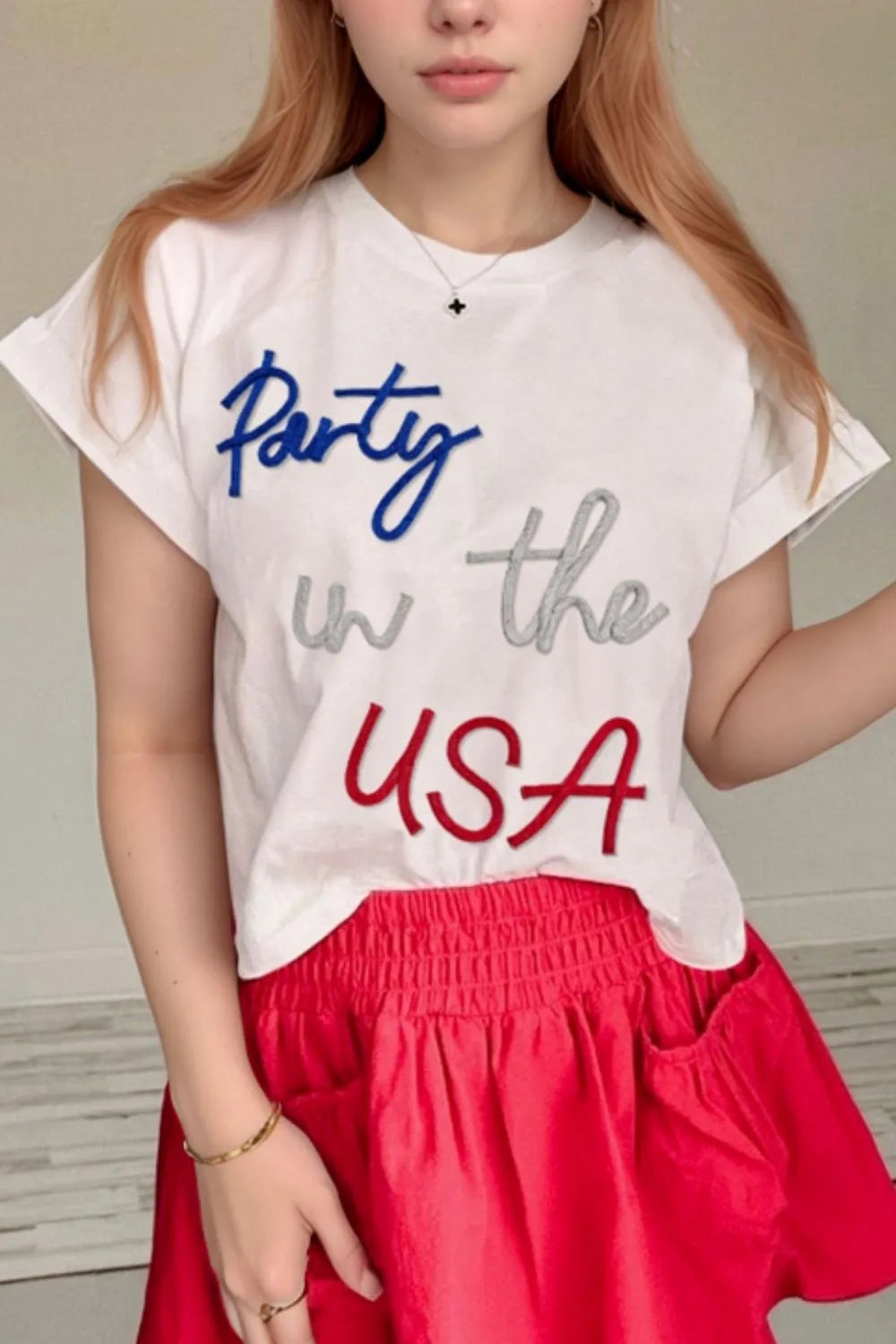 Letter Round Neck Short Sleeve T-Shirt — Livostyle