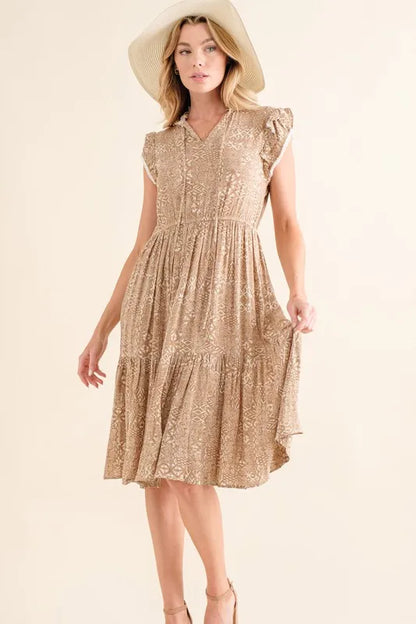 Boho Printed Tiered Maxi Dress – photo 2