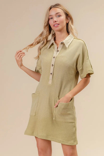 Chic Dip Dye Mineral Washed Knit Dress