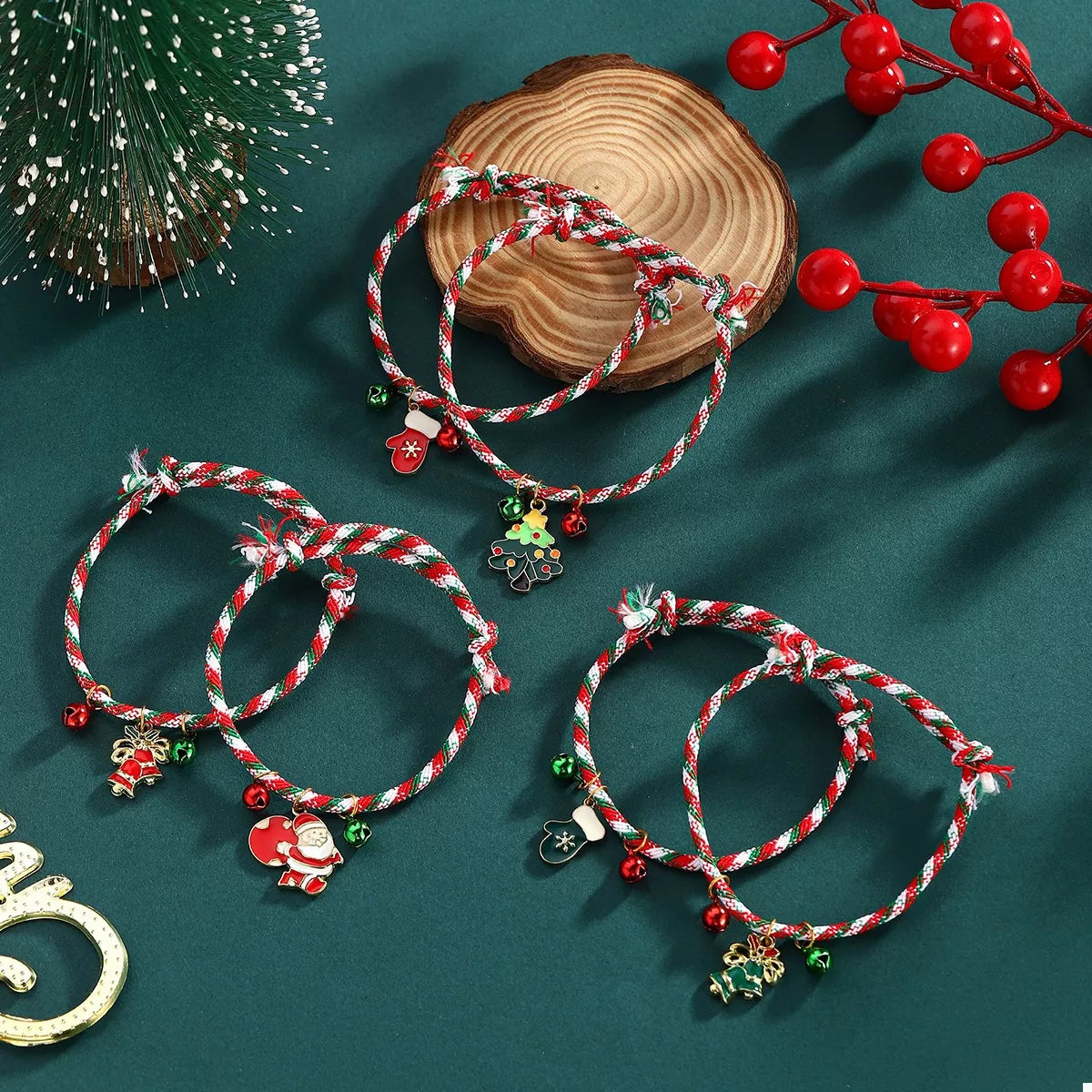 Christmas Charm Braided Rope Bracelet — Livostyle