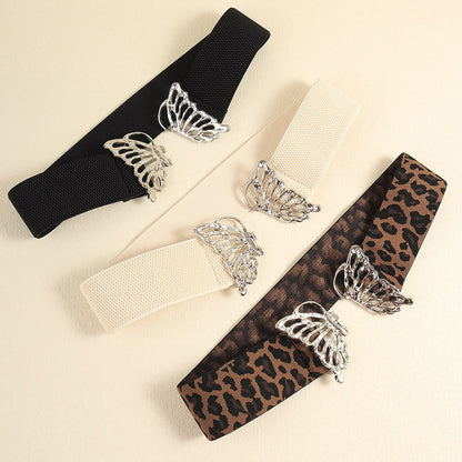 Butterfly Alloy Buckle Elastic Belt — Livostyle